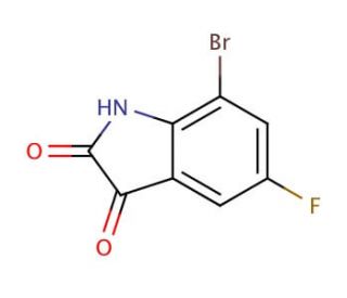 7-Bromo-5-fluoro-1H-indole-2,3-dione - chemical structure image