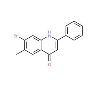 7-Bromo-6-methyl-2-phenylquinoline-4-ol (CAS 1189105-49-4) - chemical structure image