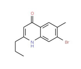 7-Bromo-6-methyl-2-propylquinoline-4-ol (CAS 1189105-97-2) - chemical structure image
