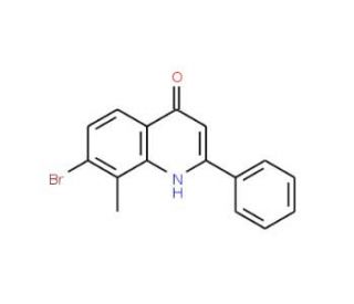 7-Bromo-8-methyl-2-phenylquinoline-4-ol (CAS 1189106-64-6) - chemical structure image