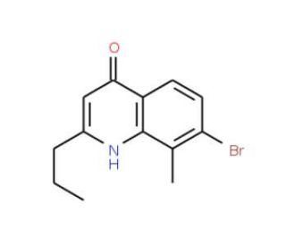 7-Bromo-8-methyl-2-propylquinoline-4-ol (CAS 1189106-90-8) - chemical structure image