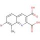 7-Bromo-8-methylquinoline-2,3-dicarboxylic acid (CAS 1189107-64-9) - chemical structure image