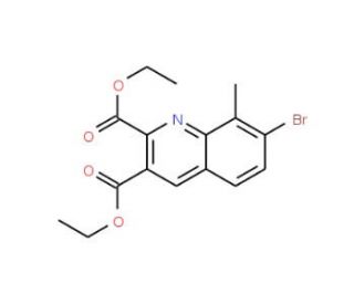 7-Bromo-8-methylquinoline-2,3-dicarboxylic acid diethyl ester (CAS 1189106-88-4) - chemical structure image