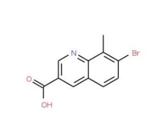 7-Bromo-8-methylquinoline-3-carboxylic acid (CAS 1189107-65-0) - chemical structure image