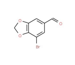 7-Bromo-benzo[1,3]dioxole-5-carbaldehyde (CAS 19522-96-4) - chemical structure image