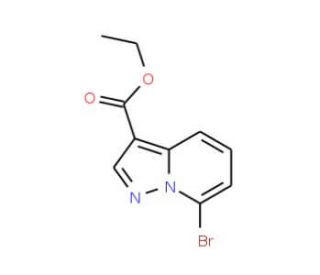 7-Bromo-pyrazolo[1,5-a]pyridine-3-carboxylic acid ethyl ester (CAS 885276-77-7) - chemical structure image
