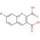 7-Bromoquinoline-2,3-dicarboxylic acid (CAS 892874-38-3) - chemical structure image