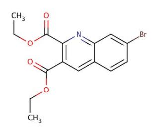 7-Bromoquinoline-2,3-dicarboxylic acid diethyl ester (CAS 892874-41-8) - chemical structure image