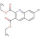 7-Bromoquinoline-2,3-dicarboxylic acid diethyl ester (CAS 892874-41-8) - chemical structure image