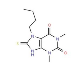 7-Butyl-8-mercapto-1,3-dimethyl-3,7-dihydro-purine-2,6-dione (CAS 436094-92-7) - chemical structure image