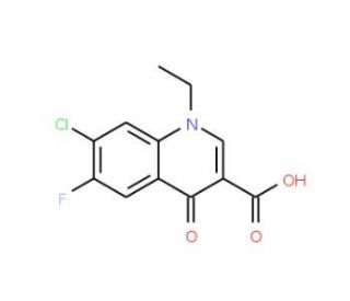 7-Chloro-1-ethyl-6-fluoro-1,4-dihydro-4-oxoquinoline-3-carboxylic acid (CAS 68077-26-9) - chemical structure image