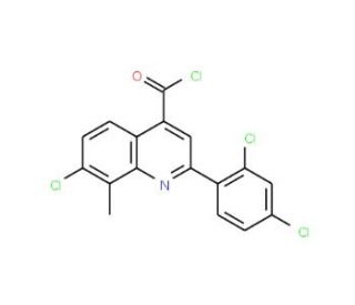 7-chloro-2-(2,4-dichlorophenyl)-8-methylquinoline-4-carbonyl chloride - chemical structure image