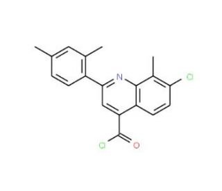 7-chloro-2-(2,4-dimethylphenyl)-8-methylquinoline-4-carbonyl chloride - chemical structure image
