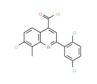 7-chloro-2-(2,5-dichlorophenyl)-8-methylquinoline-4-carbonyl chloride - chemical structure image