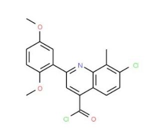 7-chloro-2-(2,5-dimethoxyphenyl)-8-methylquinoline-4-carbonyl chloride - chemical structure image