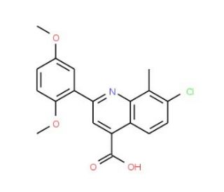 7-Chloro-2-(2,5-dimethoxyphenyl)-8-methylquinoline-4-carboxylic acid - chemical structure image