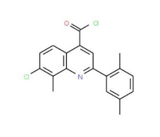 7-chloro-2-(2,5-dimethylphenyl)-8-methylquinoline-4-carbonyl chloride - chemical structure image