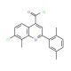 7-chloro-2-(2,5-dimethylphenyl)-8-methylquinoline-4-carbonyl chloride - chemical structure image