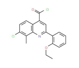 7-chloro-2-(2-ethoxyphenyl)-8-methylquinoline-4-carbonyl chloride - chemical structure image