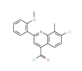 7-chloro-2-(2-methoxyphenyl)-8-methylquinoline-4-carbonyl chloride - chemical structure image