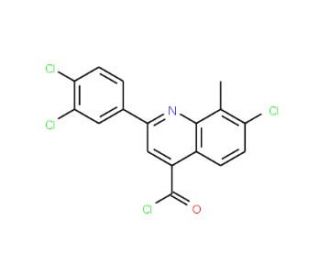 7-chloro-2-(3,4-dichlorophenyl)-8-methylquinoline-4-carbonyl chloride - chemical structure image