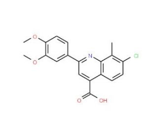7-Chloro-2-(3,4-dimethoxyphenyl)-8-methylquinoline-4-carboxylic acid - chemical structure image