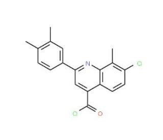 7-chloro-2-(3,4-dimethylphenyl)-8-methylquinoline-4-carbonyl chloride - chemical structure image