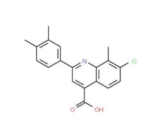 7-Chloro-2-(3,4-dimethylphenyl)-8-methylquinoline-4-carboxylic acid - chemical structure image