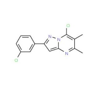 7-Chloro-2-(3-chloro-phenyl)-5,6-dimethyl-pyrazolo[1,5-a]pyrimidine - chemical structure image