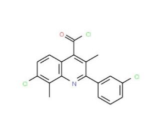 7-chloro-2-(3-chlorophenyl)-3,8-dimethylquinoline-4-carbonyl chloride - chemical structure image