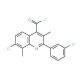 7-chloro-2-(3-chlorophenyl)-3,8-dimethylquinoline-4-carbonyl chloride - chemical structure image