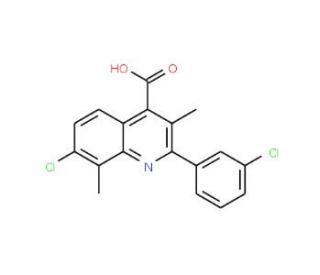 7-Chloro-2-(3-chlorophenyl)-3,8-dimethylquinoline-4-carboxylic acid - chemical structure image