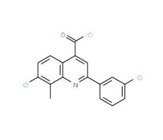 7-chloro-2-(3-chlorophenyl)-8-methylquinoline-4-carbonyl chloride - chemical structure image