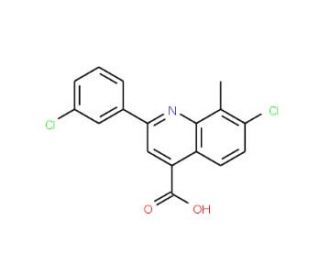 7-Chloro-2-(3-chlorophenyl)-8-methylquinoline-4-carboxylic acid - chemical structure image