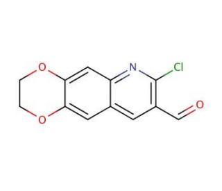 7-Chloro-2,3-dihydro-[1,4]dioxino[2,3-g]quinoline-8-carbaldehyde - chemical structure image