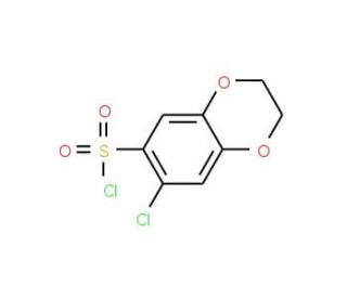 7-Chloro-2,3-dihydro-benzo[1,4]dioxine-6-sulfonyl chloride (CAS 889939-46-2) - chemical structure image