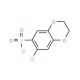 7-Chloro-2,3-dihydro-benzo[1,4]dioxine-6-sulfonyl chloride (CAS 889939-46-2) - chemical structure image