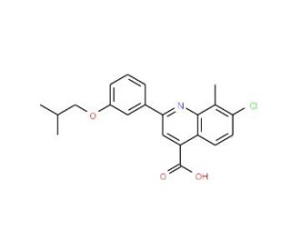 7-Chloro-2-(3-isobutoxyphenyl)-8-methylquinoline-4-carboxylic acid - chemical structure image
