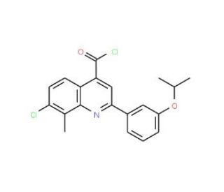 7-chloro-2-(3-isopropoxyphenyl)-8-methylquinoline-4-carbonyl chloride (CAS 1160263-84-2) - chemical structure image