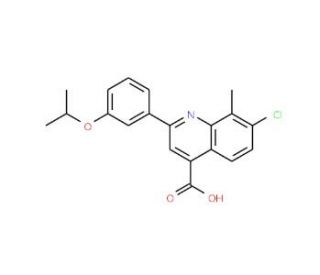 7-Chloro-2-(3-isopropoxyphenyl)-8-methylquinoline-4-carboxylic acid - chemical structure image