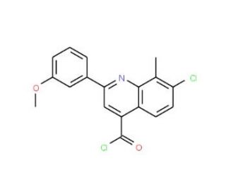 7-chloro-2-(3-methoxyphenyl)-8-methylquinoline-4-carbonyl chloride - chemical structure image