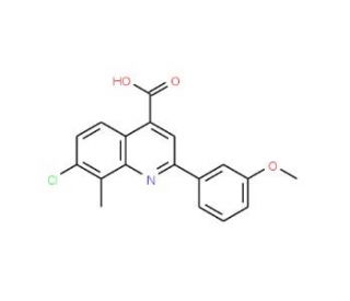 7-Chloro-2-(3-methoxyphenyl)-8-methylquinoline-4-carboxylic acid - chemical structure image