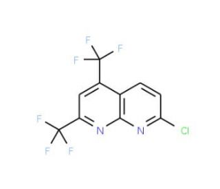 7-Chloro-2,4-bis(trifluoromethyl)-[1,8]naphthyridine (CAS 106582-41-6) - chemical structure image