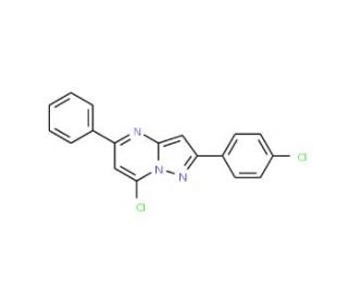 7-Chloro-2-(4-chloro-phenyl)-5-phenyl-pyrazolo[1,5-a]pyrimidine - chemical structure image