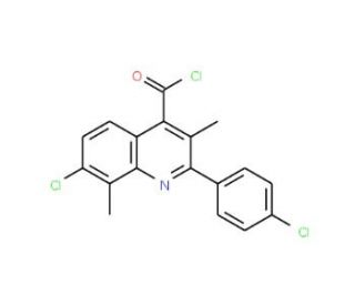 7-chloro-2-(4-chlorophenyl)-3,8-dimethylquinoline-4-carbonyl chloride - chemical structure image