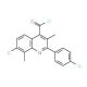 7-chloro-2-(4-chlorophenyl)-3,8-dimethylquinoline-4-carbonyl chloride - chemical structure image