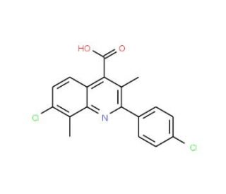 7-Chloro-2-(4-chlorophenyl)-3,8-dimethylquinoline-4-carboxylic acid - chemical structure image