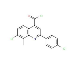 7-chloro-2-(4-chlorophenyl)-8-methylquinoline-4-carbonyl chloride - chemical structure image