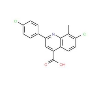 7-Chloro-2-(4-chlorophenyl)-8-methylquinoline-4-carboxylic acid - chemical structure image