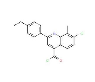 7-chloro-2-(4-ethylphenyl)-8-methylquinoline-4-carbonyl chloride - chemical structure image